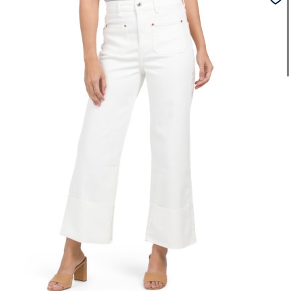 Zara wide leg white denim pant - Picture 1 of 4